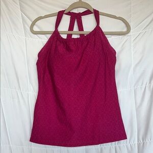 prAna Quinn Jacquard Top in Azalea Pink XL